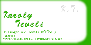 karoly teveli business card